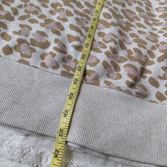 Aerie leopard print long sleeve medium sweatshirt brown pink cream cottagecore - Picture 9 of 10